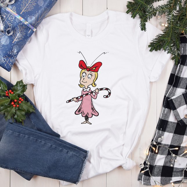 Grinch | Cindy-Lou Who - Holding Candy Cane T-Shirt (Creator Uploaded)