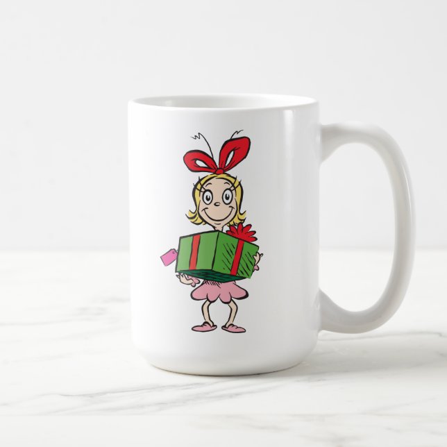 Grinch | Cindy-Lou Who - Holding Present Coffee Mug (Right)
