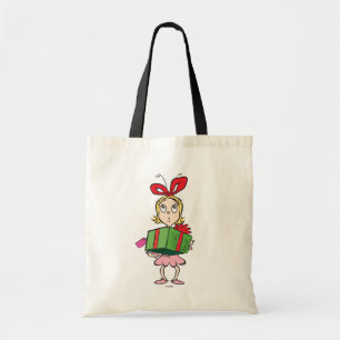 Grinch   Cindy-Lou Who - Holding Present Tote Bag