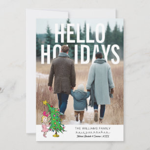 Grinch   Cindy Lou Who Personalised Photo Holiday Card