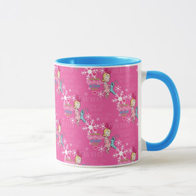 Grinch | Cindy-Lou Who Pink Holiday Pattern Mug (Right)
