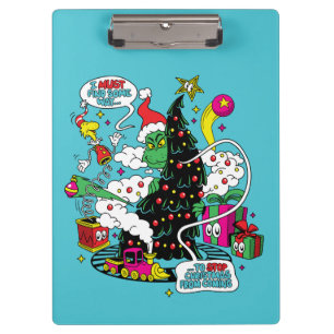 Grinch Colourful Christmas Graphic Clipboard