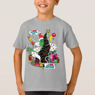 Grinch Colourful Christmas Graphic T-Shirt