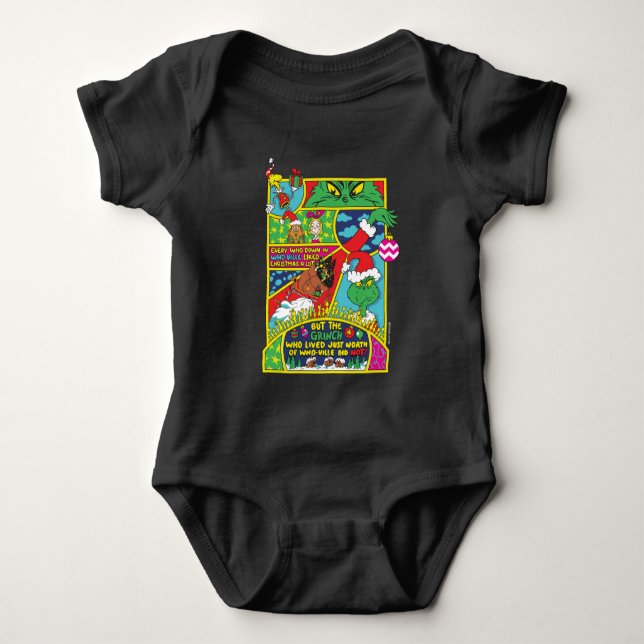 Grinch | Comic Graphic Baby Bodysuit (Front)