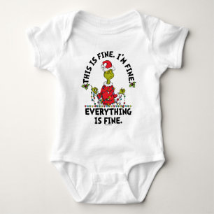 Grinch   Everything is Fine Baby Bodysuit
