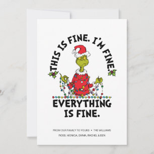 Grinch   Everything is Fine Holiday Card