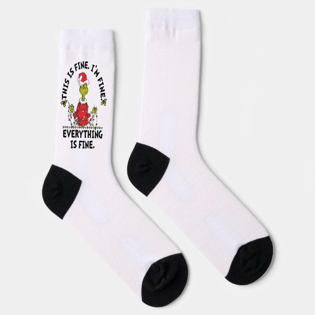 Grinch | Everything is Fine Socks (Right)