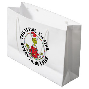 Grinch Everything's Fine Large Gift Bag