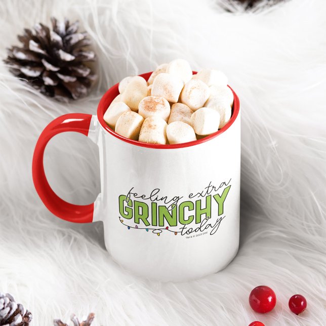Grinch | Feeling Extra Grinchy Today 4 Mug (Mug full of marshmallows)