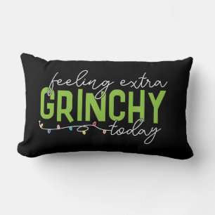 Grinch   Feeling Extra Grinchy Today Lumbar Cushion