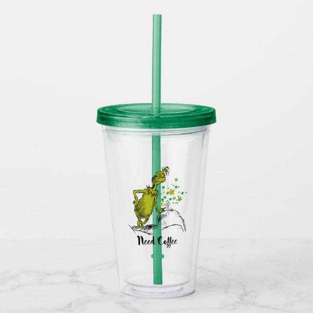 Grinch | Funny Need Coffee Acrylic Tumbler (Front)