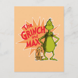Grinch   Grinch & Max Starburst Postcard