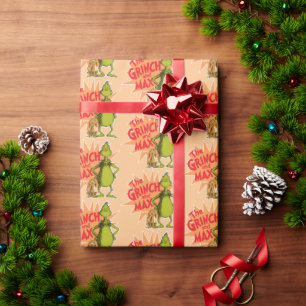 Grinch   Grinch & Max Starburst Wrapping Paper