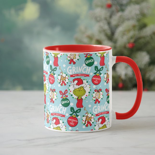 Grinch | Happy Wholidays Pattern Mug (Creator Uploaded)