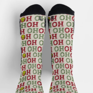 Grinch Ho Ho Ho Pattern Socks