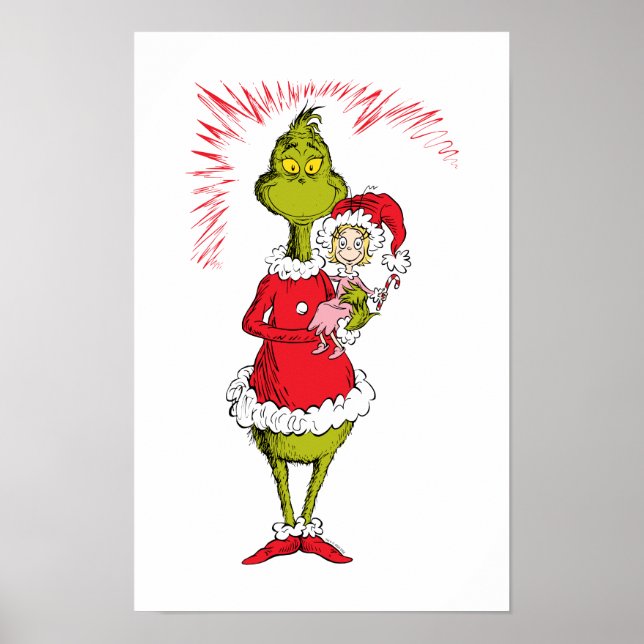 Grinch Holds Cindy Lou Who Poster (Front)
