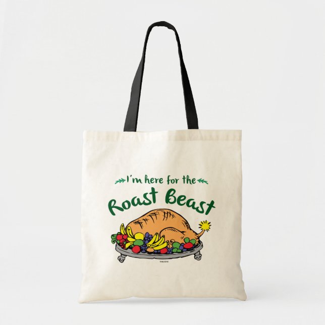 Grinch | I'm Here for the Roast Beast Quote Tote Bag (Front)