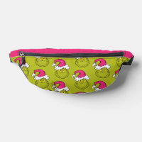 Grinch in Pink Santa Hat