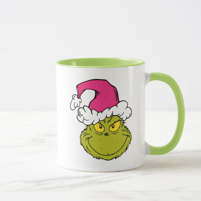 Grinch in Pink Santa Hat Mug (Right)