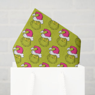 Grinch in Pink Santa Hat Tissue Paper