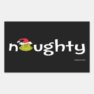 Grinch is Naughty Rectangular Sticker