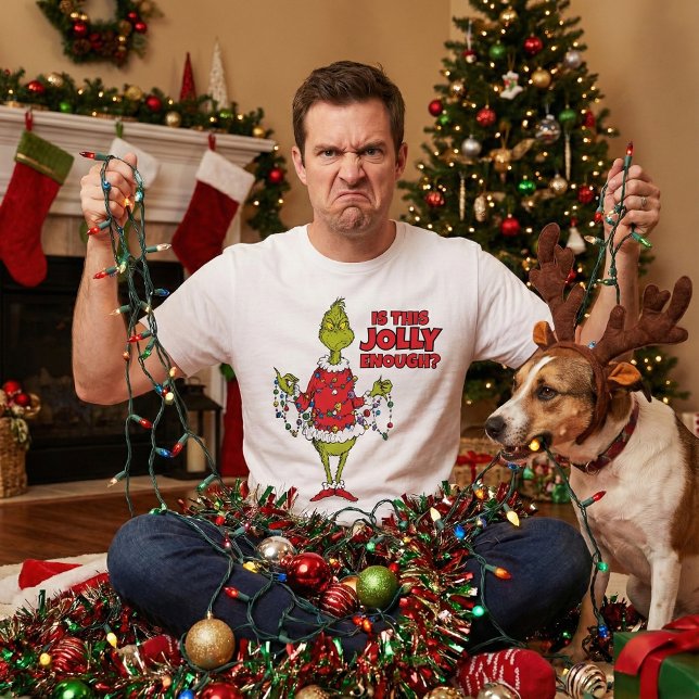 Grinch | "Is This Jolly Enough?" Tri-Blend Shirt (Creator Uploaded)