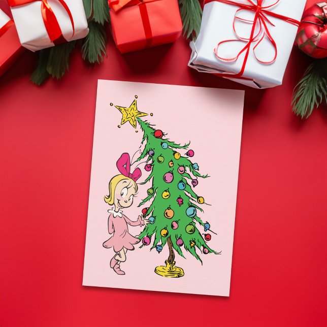 Grinch | I've Been Cindy-Lou Who Good Holiday Card (Card on table)
