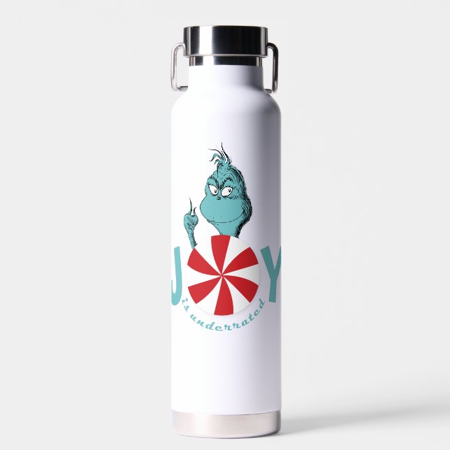 Grinch | Joy is Underrated Water Bottle (Front)