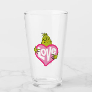 Grinch   Love Pink Heart Glass