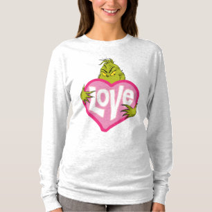 Grinch Love Pink Heart T-Shirt