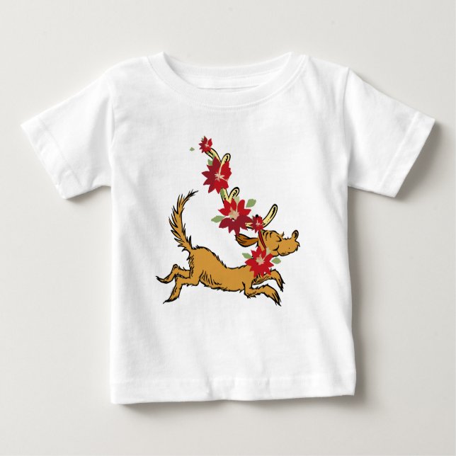 Grinch | Max Christmas Pointsettia Baby T-Shirt (Front)