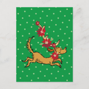 Grinch   Max Christmas Pointsettia Postcard