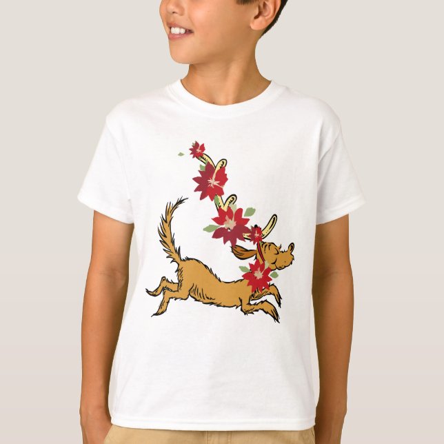 Grinch | Max Christmas Pointsettia T-Shirt (Front)