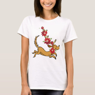 Grinch   Max Christmas Pointsettia T-Shirt