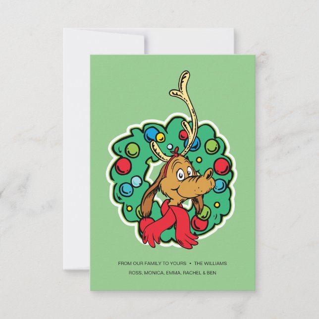 Grinch | Max Christmas Wreath Card (Front)