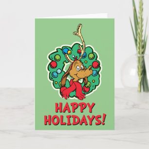 Grinch Max Christmas Wreath Holiday Card