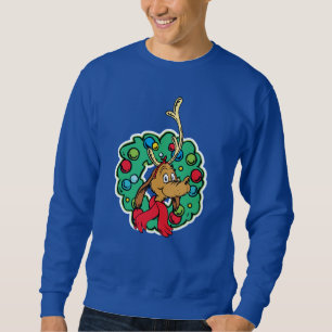 Grinch   Max Christmas Wreath Sweatshirt