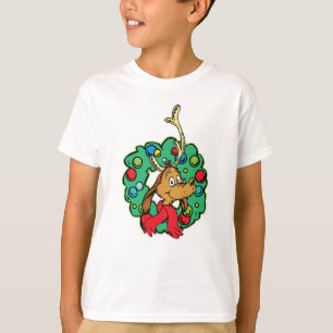 Grinch   Max Christmas Wreath T-Shirt