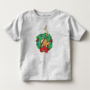 Grinch   Max Christmas Wreath Toddler T-Shirt