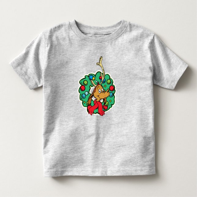 Grinch | Max Christmas Wreath Toddler T-Shirt (Front)