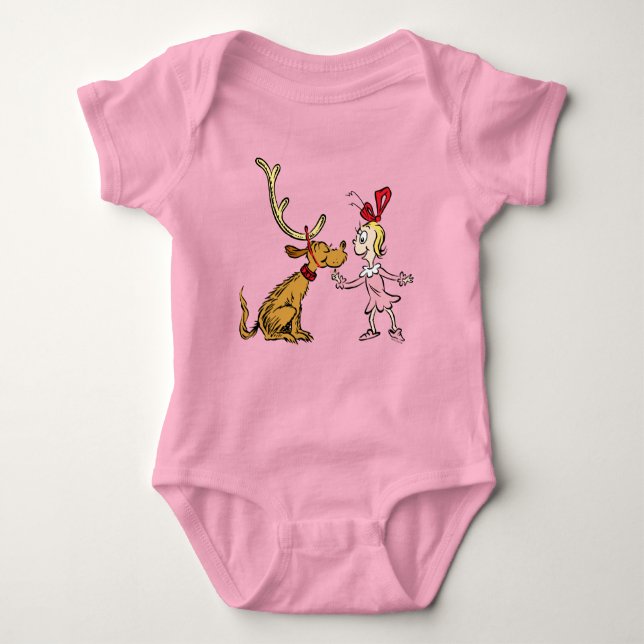 Grinch | Max & Cindy Lou Who Baby Bodysuit (Front)