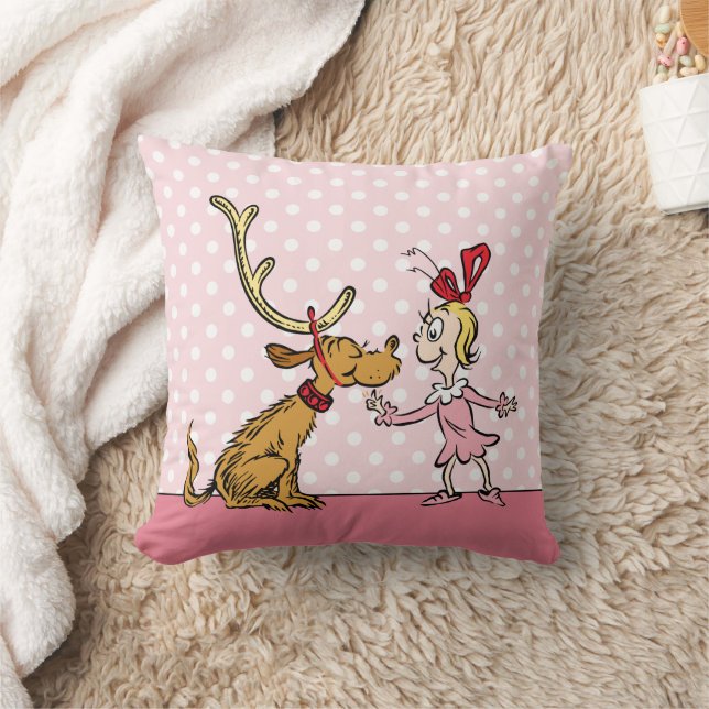 Grinch | Max & Cindy Lou Who Cushion (Blanket)
