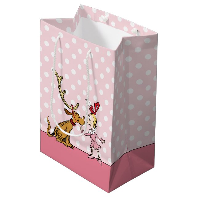 Grinch | Max & Cindy Lou Who Medium Gift Bag (Front Angled)