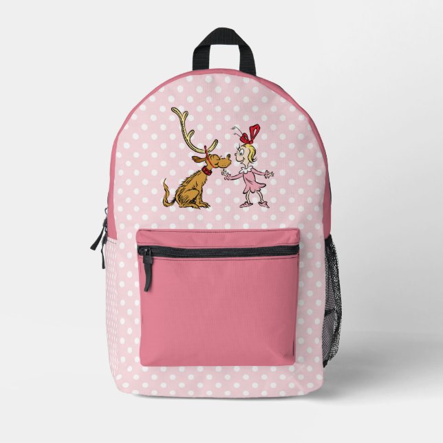 Grinch | Max & Cindy Lou Who Printed Backpack (Front)