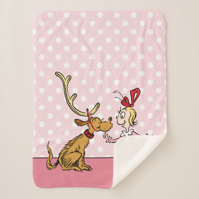 Grinch | Max & Cindy Lou Who Sherpa Blanket (Front)