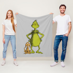 Grinch   Max & Grinch Stance Fleece Blanket