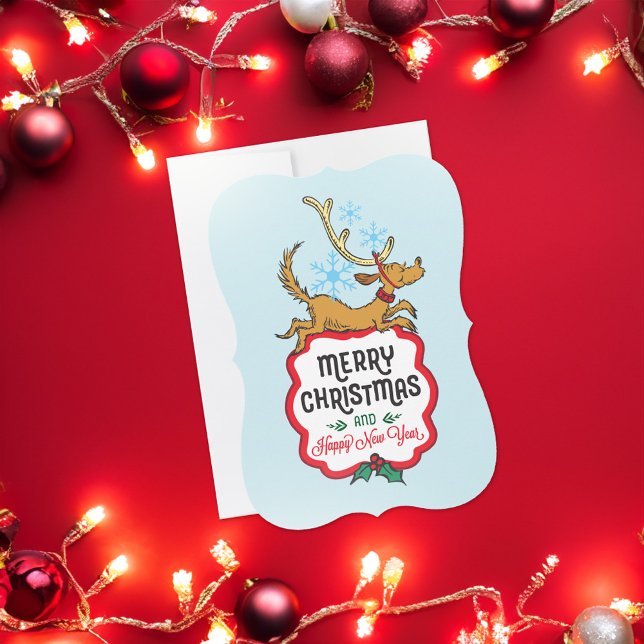 Grinch | Max - Happy New Year Holiday Card (Card on table)