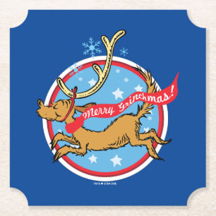 Grinch   Max Merry Grinchmas! Paper Coaster