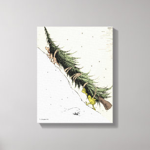 Grinch & Max Return the Christmas Tree Canvas Print