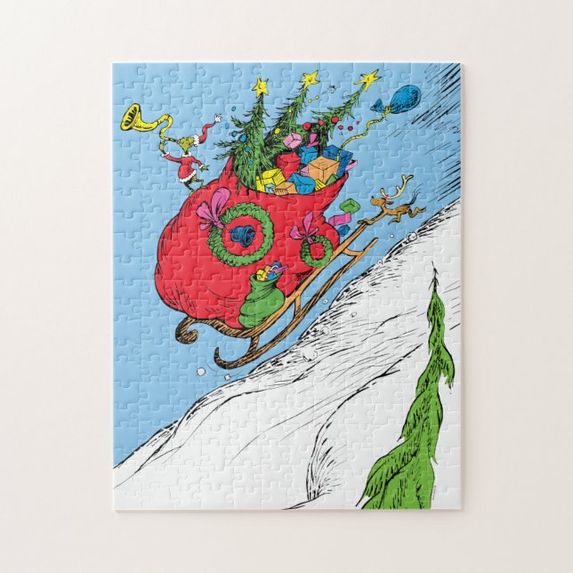 Grinch & Max Runaway Sleigh Jigsaw Puzzle (Vertical)